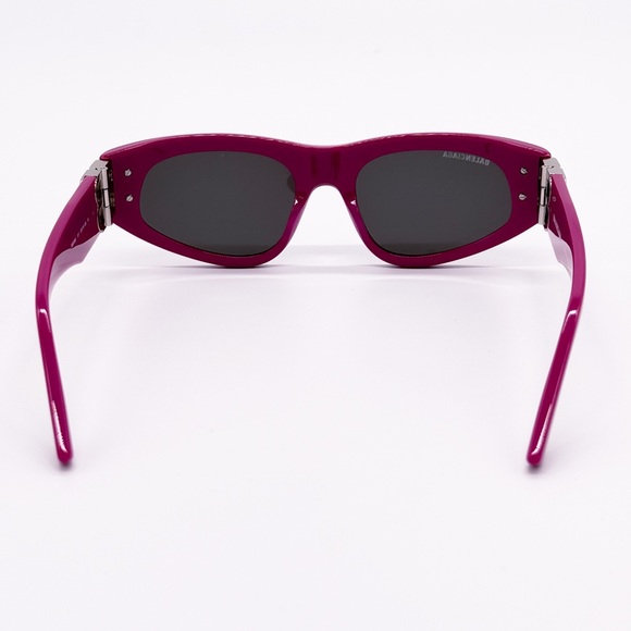 NEW BALENCIAGA BB0095S 017 PINK CAT EYE UNISEX SUNGLASSES - Picture 9 of 13